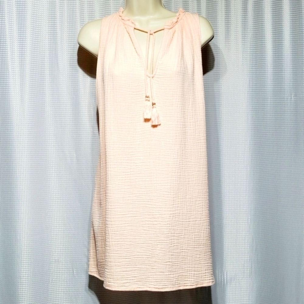 Kona Sol Peachy Pink Cotton Dress / Cover Up (XL)